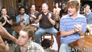 Watch as a group of guys get down and dirty with each other's meatpipes in HD