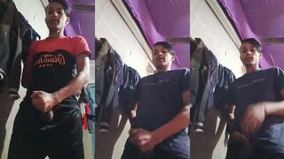 Watch this grandpa get off solo while pleasing his young lover