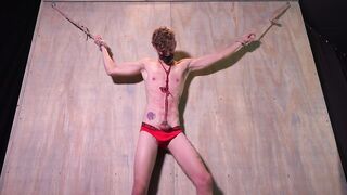 Wesley's hot 18-year-old BF gets his tight ass tied