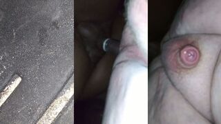 Biggends takes a raw ride on a huge black cock in public