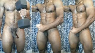 Tritrion's Massive Jock Cock Rides In While Doing Exercise, Giving In between Steps