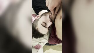 Patrick Rici's massive cock goes deep in my mouth and throat - raw and wild!