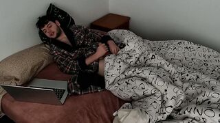 Watch a hot amateur guy get caught jerking and getting off like a real two-timer