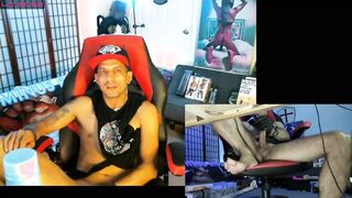 Gamer multi-stream Project: Dominus Rider teases and teases with his massive meaty feet in solo play