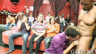 Watch these kinky guys take turns deepthroating each other's hung meat