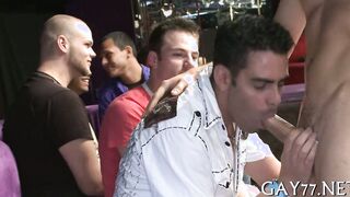 Watch this hot teen get her facehole stretched by a group of horny guys