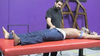 Marionette slave Kaden Roads tied up and whipped by her kinky master