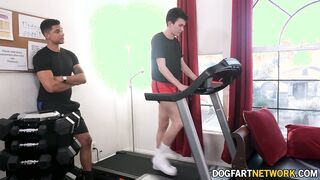 Black Wolf Trainer Moltens Af with his massive dick in his tight ass & pushes his hunky friend into a sticky interracial threesome