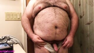 Watch Abdomen, Hooter & Clitty Jack in hot solo action with hairy bear and belly fetish