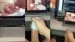 Smooth Mask Boy chatters filthy while getting off to porno