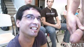 Watch this young stud enjoy Pink's famous cigarette & blow his load