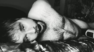 Danny Labito's hairy plaything makes him trample and drain his kink-filled ass