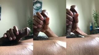 Watch young stud Hammer his meat with his mouth and stroke his cock with his hands