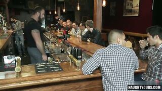 Tattooed teen gets facialized & drenched in cum by group of horny guys