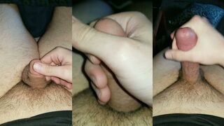 Brian Karhu's tiny dick explodes with pleasure as he jerks off and cums hard in your shower