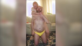 Homemade video: Hot amateur boy gets a wild blowjob from his father!