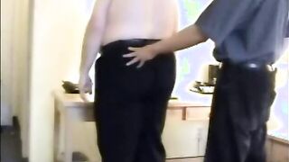 Watch Fat Boy dominate and spank his amateur friend in BDSM bear play