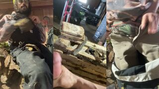 Ezra Stroganoff jerks off to farm boy's load and enjoys a hot shower