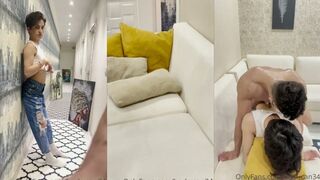 Watch this Uber-Cute Femboy and his bf get a messy cumshot on their faces