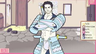 Watch Bara Gacha get down and dirty with a steamy hentai game and a big black cock