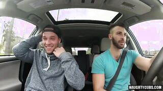 Hot Brunette Hunk Licks & Takes a Facial in Wild Anal Action