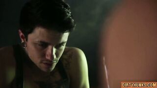 These muscle-bound dudes go wild with anal domination, money shot, and cum-sharing frenzy!