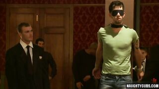 Watch this hot babe get his tight ass drilled and sprayed with hot jizz