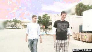 Hot and steamy facial after steamy ass fucking with a cumshot on Homosexual's face