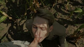 HotDogsStudio's cornfield buddy gets a hot load of cum