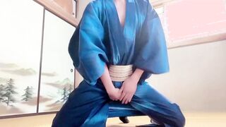 Aoi_japanesedick's sight-reading skills in a yukata-clad Asian's onanism session