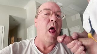 Homemade video: Brad sucks John's massive cock in a hot amateur clip