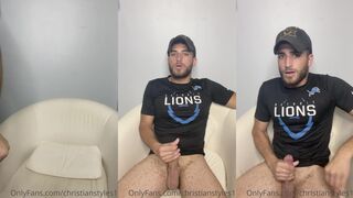 Christian Styles jerks off & pounds his hairy twat with his big meat stick