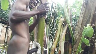 Watch as a Korean boy takes a bareback ride on his daddy's big uncut cock in the woods
