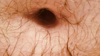 Intense Close-up of Stomach Button & Wood - Massive Homo Cock Takes a Solo Twist