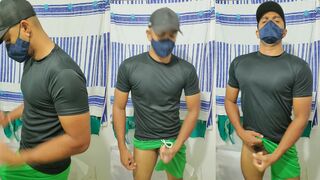 Watch this young Indian soldier give a steamy solo handjob on webcam