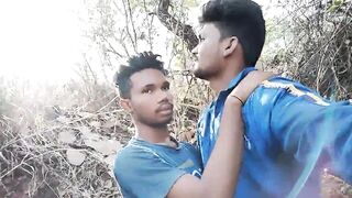 Desi Homosexuals take a scooter up the mountain and get a taste of big Indian daddies in the woods