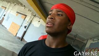 Watch these wild interracial Queers engage in interracial action with some hot oral action!