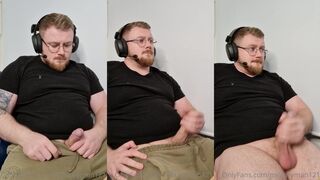 Militaryman121 gets a hot load on his hand after a wild game of gamer boy!