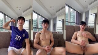 Homo Jock Drains his meaty boner after teaching how to jerk off and moan in HD