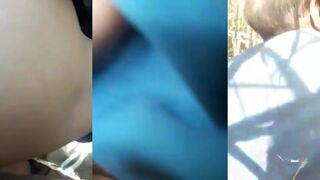 Young Asian gets his ass drilled hard by a huge bareback cock in the open air