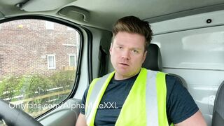 British arsehole AlphamaleXXL shows off his straightness by getting his ass drilled in public