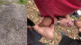 Hot bisexual couple caught in the woods & pounded hard by straight guys