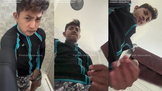 BananaBros Official jerks off in public shower like a pro