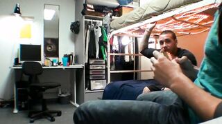 Young studs get wild with anal in interracial action