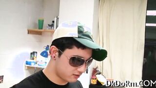 Watch these young studs go wild as they take turns riding each other's hard bodies