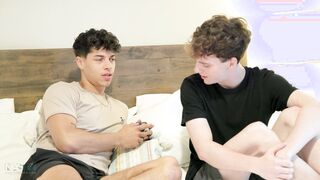 Jordan Haze & Jayden's steamy interracial bareback with a football jock friend