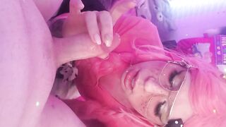 Watch this mature guy take a deep dicking & get a facial in HD