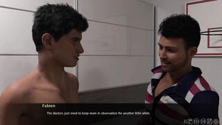 Steamy Teen Summer Vaction's bathroom handjob in 3D game!
