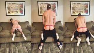 Champ McDorkerson gets a wild ride while getting his ass licked and rimming on the couch