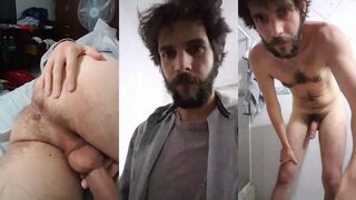 Ismael Valium's solo shower turns into a wild cumming session with a hairy chested amateur
